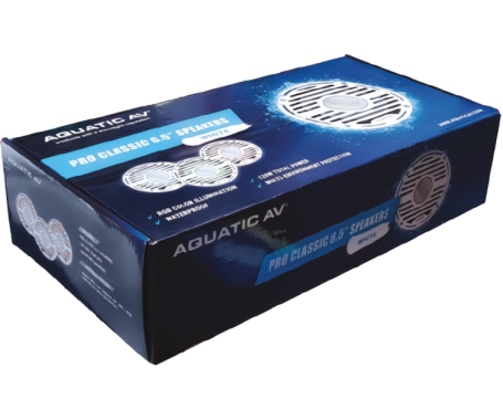 AQUATIC AV - PRO Classic 6.5″ Waterproof RGB Speakers (White)